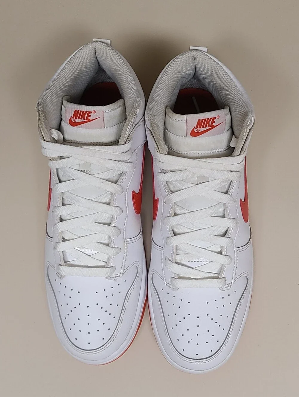 Nike Dunk High Retro White Picante Red hi top skateboard sneakers size 10